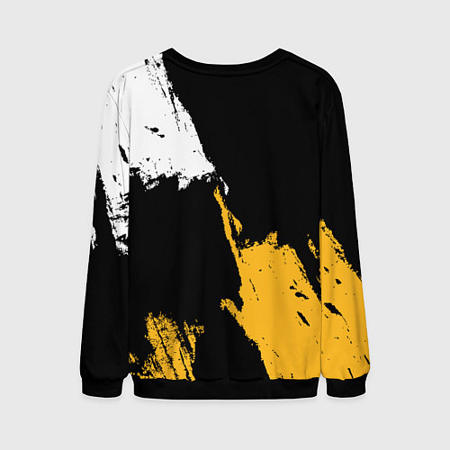 Мужской свитшот Питтсбург Пингвинз - брызги / 3D-Черный – фото 2