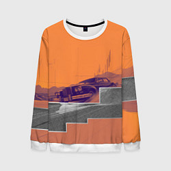 Мужской свитшот Элитное авто в пустыни