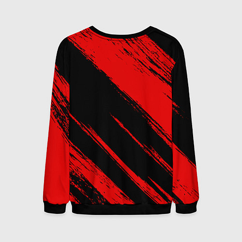 Мужской свитшот Торонто Рэпторс - красные потертости / 3D-Черный – фото 2