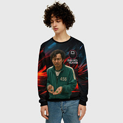 Свитшот мужской Игрок 456 с кубиками, цвет: 3D-черный — фото 2