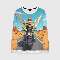 Свитшот мужской Летящий в даль Гомер - Ария, цвет: 3D-белый