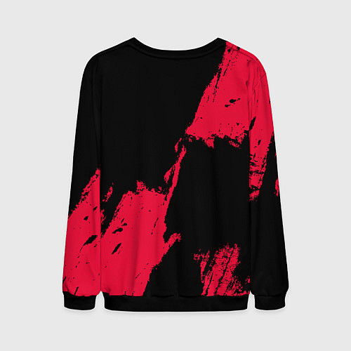 Мужской свитшот Хьюстон Рокетс - брызги краски / 3D-Черный – фото 2