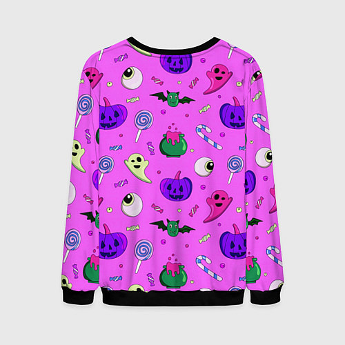 Мужской свитшот Halloween pink / 3D-Черный – фото 2