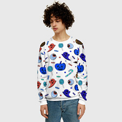 Свитшот мужской Halloween white, цвет: 3D-белый — фото 2