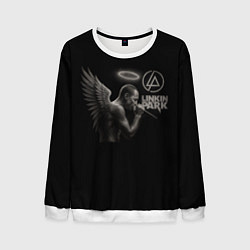 Свитшот мужской Честер Беннингтон - LP angel, цвет: 3D-белый