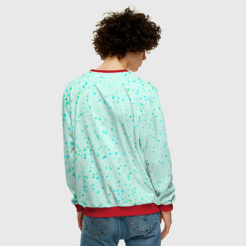 Мужской свитшот Lana Del Rey сидит в цветах / 3D-Красный – фото 4