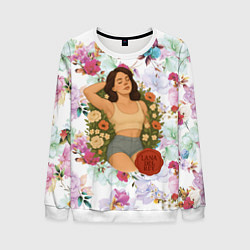 Свитшот мужской Lana Del Rey в полевых цветах, цвет: 3D-белый