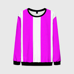 Свитшот мужской Color white pink line, цвет: 3D-черный