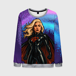 Свитшот мужской Леди Гага в костюме супергероя, цвет: 3D-меланж