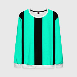 Свитшот мужской Color light blue white line, цвет: 3D-белый