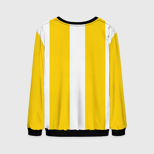 Мужской свитшот Color yellow white line / 3D-Черный – фото 2