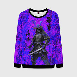 Мужской свитшот Призрак самурай - неоновые краски