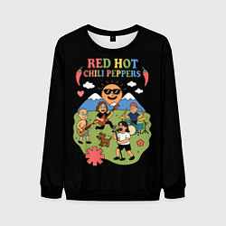 Свитшот мужской Red Hot Chili Peppers, мультяшный стиль, цвет: 3D-черный