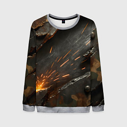 Мужской свитшот Искры метала под камуфляжем