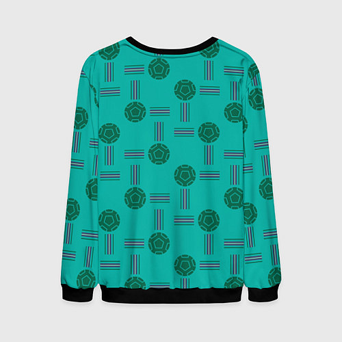 Мужской свитшот Мячи и полосы / 3D-Черный – фото 2