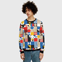 Свитшот мужской Геометрический балаган, цвет: 3D-черный — фото 2