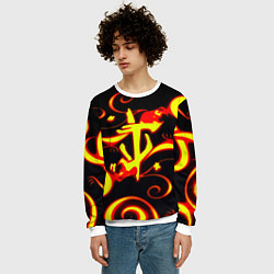 Свитшот мужской Doom dragon steel fire, цвет: 3D-белый — фото 2