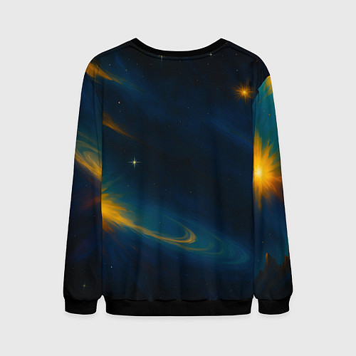 Мужской свитшот Пространство Вселенной / 3D-Черный – фото 2