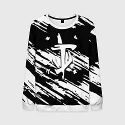 Свитшот мужской Doom краски полосы, цвет: 3D-белый