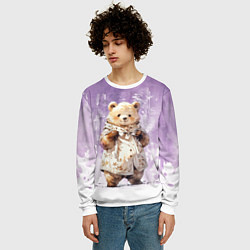 Свитшот мужской Умилительный мишка, цвет: 3D-белый — фото 2