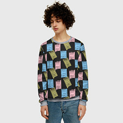 Свитшот мужской Советские билеты транспорта, цвет: 3D-меланж — фото 2