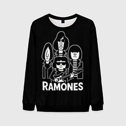 Свитшот мужской Ramones, силуэты, цвет: 3D-черный