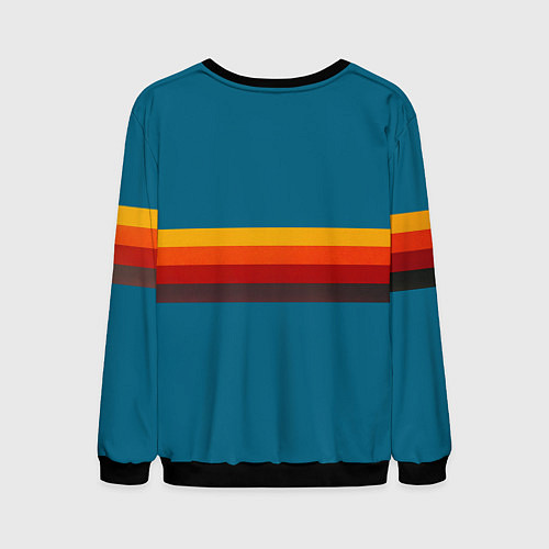 Мужской свитшот Ретро автобус ЗИЛ 156 поп-арт / 3D-Черный – фото 2