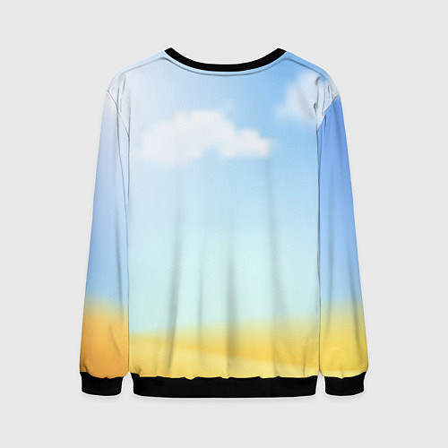 Мужской свитшот Саня не напрягается - все само решается / 3D-Черный – фото 2