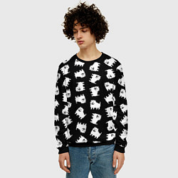 Свитшот мужской Annoying dog pattern - Undertale, цвет: 3D-черный — фото 2