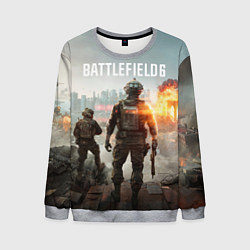 Свитшот мужской Битва за Бруклин из Battlefield 6, цвет: 3D-меланж