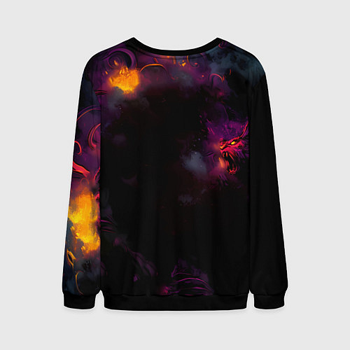 Мужской свитшот Строгий Ведьмак / 3D-Черный – фото 2