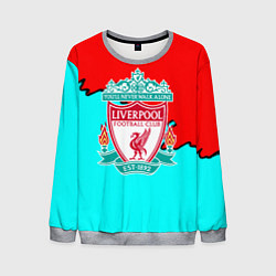 Мужской свитшот Liverpool краски текстура штрихи