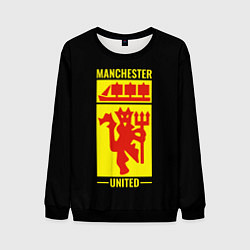 Свитшот мужской Манчестер Юнайтед дьявол, цвет: 3D-черный