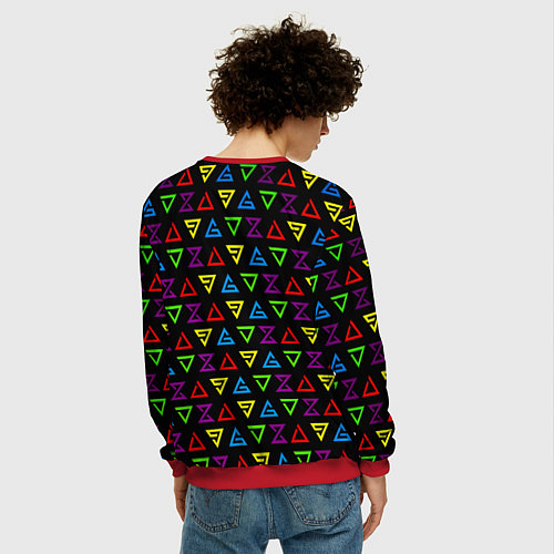 Мужской свитшот Liverpool pattern neon / 3D-Красный – фото 4