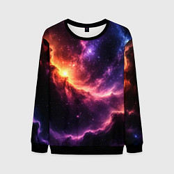 Свитшот мужской Фантастические космические туманы, цвет: 3D-черный