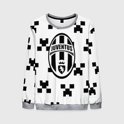 Свитшот мужской Juventus x minecraft pattern, цвет: 3D-меланж