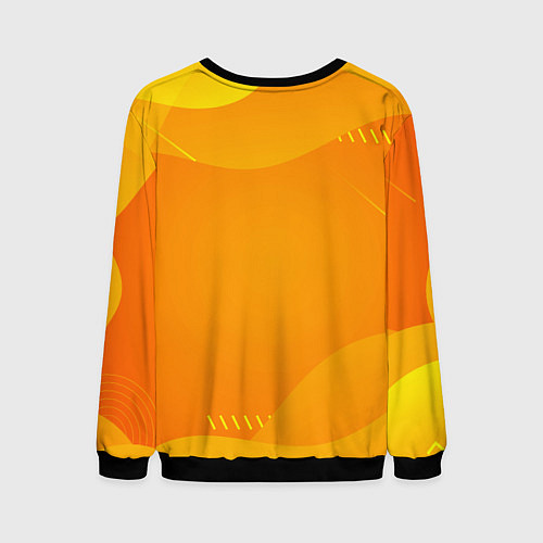 Мужской свитшот Девочка дьявол бежит за роллом / 3D-Черный – фото 2