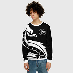 Свитшот мужской Borussia дракон белый, цвет: 3D-белый — фото 2