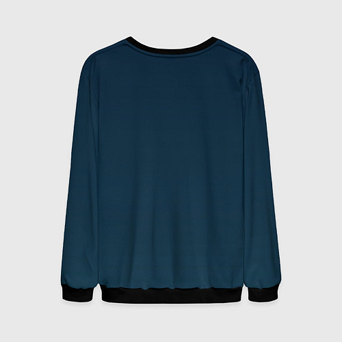 Мужской свитшот Полнолуние и черный кот - жуткий Хэллоуин / 3D-Черный – фото 2