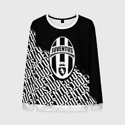 Свитшот мужской Ювентус надписи лого, цвет: 3D-белый