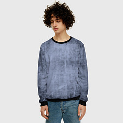 Свитшот мужской Текстура серо-синий бетон, цвет: 3D-черный — фото 2
