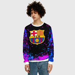 Свитшот мужской Барселона неоновые краски, цвет: 3D-белый — фото 2