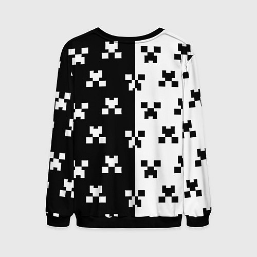 Мужской свитшот Borussia pattern minecraft / 3D-Черный – фото 2