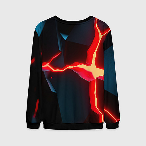 Мужской свитшот Neon orange / 3D-Черный – фото 2