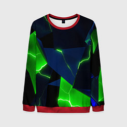 Свитшот мужской Neon tile green, цвет: 3D-красный