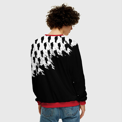 Мужской свитшот Juventus logo краски / 3D-Красный – фото 4