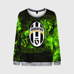 Свитшот мужской Ювентус зеленый дым, цвет: 3D-меланж