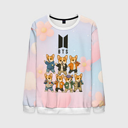 Свитшот мужской Корги BTS, цвет: 3D-белый