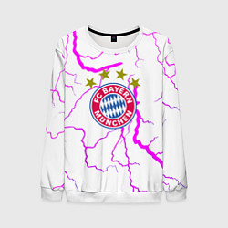 Свитшот мужской Бавария Мюнхен неоновые молнии, цвет: 3D-белый
