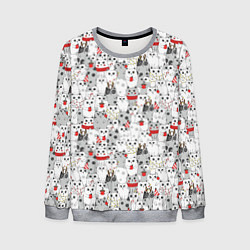 Мужской свитшот Новогодние котики